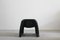 Black Fiberglass Toga Chair by Sergio Mazza for Artemide, Italy, 1960s 4
