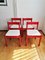 Italian Carimate Dining Chairs with Woven Fabric Seat by Vico Magistretti, 1960s, Set of 4 1
