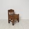 Romanesque Style Armchair in Sloid Pine, 1820 4