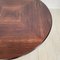Mid-Century Italian Dining Table with Brown and Red Veneer, 1980s 6