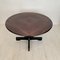 Mid-Century Italian Dining Table with Brown and Red Veneer, 1980s 4