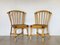Vintage Chairs in Bamboo and Leather, 1970s, Set of 2 1