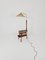 German Modern Floor Lamp in Brass with Mahogany Table, 1950s 13