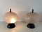 Italian Art Deco Style Lamps in Black and Pink Powder Murano Glass, Set of 2 9