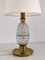 Mid-Century Table Lamp with Brass and Creased Murano Glass Base, 1960s, Image 10