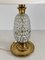 Mid-Century Tischlampe mit Gestell aus Messing & gerilltem Muranoglas, 1960er 3