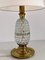 Mid-Century Table Lamp with Brass and Creased Murano Glass Base, 1960s, Image 9