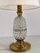Mid-Century Tischlampe mit Gestell aus Messing & gerilltem Muranoglas, 1960er 9