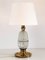 Mid-Century Table Lamp with Brass and Creased Murano Glass Base, 1960s, Image 11