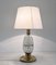 Mid-Century Table Lamp with Brass and Creased Murano Glass Base, 1960s 4