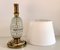 Mid-Century Table Lamp with Brass and Creased Murano Glass Base, 1960s, Image 2