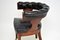 Antique Victorian Arts & Crafts Leather & Wood Desk Chair, Image 9