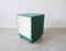 Grüner Rollbehälter mit Vier Schubladen, 1970er 3