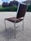 Italian Chrome and Suede Chairs, 1970s, Set of 4 3