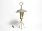 Large Mid-Century Italian Tripod Table Lamp in Brass and Metal Shade 1