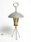 Large Mid-Century Italian Tripod Table Lamp in Brass and Metal Shade, Image 19