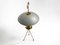 Large Mid-Century Italian Tripod Table Lamp in Brass and Metal Shade, Image 4