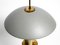 Large Mid-Century Italian Tripod Table Lamp in Brass and Metal Shade 7