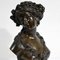 J.C. Marin, Young Woman Crowned with Flowers, 19th-Century, Bronze, Image 9