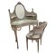 French Dressing Table and Chair, 1920s, Set of 2 7