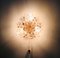 Deutsche Mid-Century Wandlampe aus floralem Kristallglas und Murano Glas von Ernst Palme für Palwa, 1970er 9
