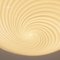 Applique vintage in vetro di Murano bianco con vortice a spirale, Italia, Immagine 3