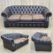 Divano Chesterfield in pelle marrone, anni '80, Immagine 15