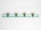 Mid-Century Glass & Brass Wall Coat Rack from Fontana Arte, Italy 2