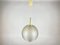 Glaskugel Kronleuchter mit Lampenschirm aus mundgeblasenem Glas, 1960er 1