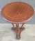 Marquetry Wood Table with Swan Carvings 9