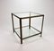 Vintage Side Table in Solid Brass and Glass, 1970s 1