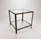 Vintage Side Table in Solid Brass and Glass, 1970s, Image 1