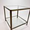 Vintage Side Table in Solid Brass and Glass, 1970s 9