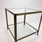 Vintage Side Table in Solid Brass and Glass, 1970s, Image 9