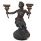 Antique Bronze Faunus Candleholders with Marble Base, 1800s, Set of 2, Image 8