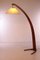 Italian Wooden Minimalist Arc Floor Lamp, 1950s 2