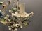 Italian Tole Flower Chandelier, 1960s 4