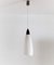 Mid-Century Italian Teak and Milk Glass Pendant, 1960s, Image 1