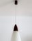 Lámpara colgante italiana Mid-Century de teca y vidrio lechoso, años 60, Imagen 7