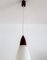 Mid-Century Italian Teak and Milk Glass Pendant, 1960s, Image 7