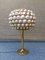 Vintage Rattan and Brass Table Lamp, 1960s 3