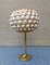 Vintage Rattan and Brass Table Lamp, 1960s 4