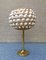 Vintage Rattan and Brass Table Lamp, 1960s, Image 4