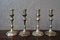 Silver Metal Candlesticks, Set of 4 8