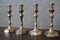 Silver Metal Candlesticks, Set of 4 4