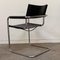 Mid-Century Leather and Steel Model S34 Dining Chairs by Mart Stam & Marcel Breuer for Fasem, Italy, 1980s, Image 3