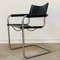 Mid-Century Leather and Steel Model S34 Dining Chairs by Mart Stam & Marcel Breuer for Fasem, Italy, 1980s, Image 4