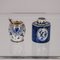 Blau-weiße Delftware Vase, Teedose, Serviertablett & silberne Löffel, 1930er, 11er Set 6