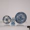 Dutch Blue and White Delftware Tea Caddy and Cabinet Plates, 1940s, Set of 3 11