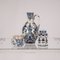 Dutch Blue and White Delftware Pitcher, Tea Caddy & Jam Pot, 1940s, Set of 3 1